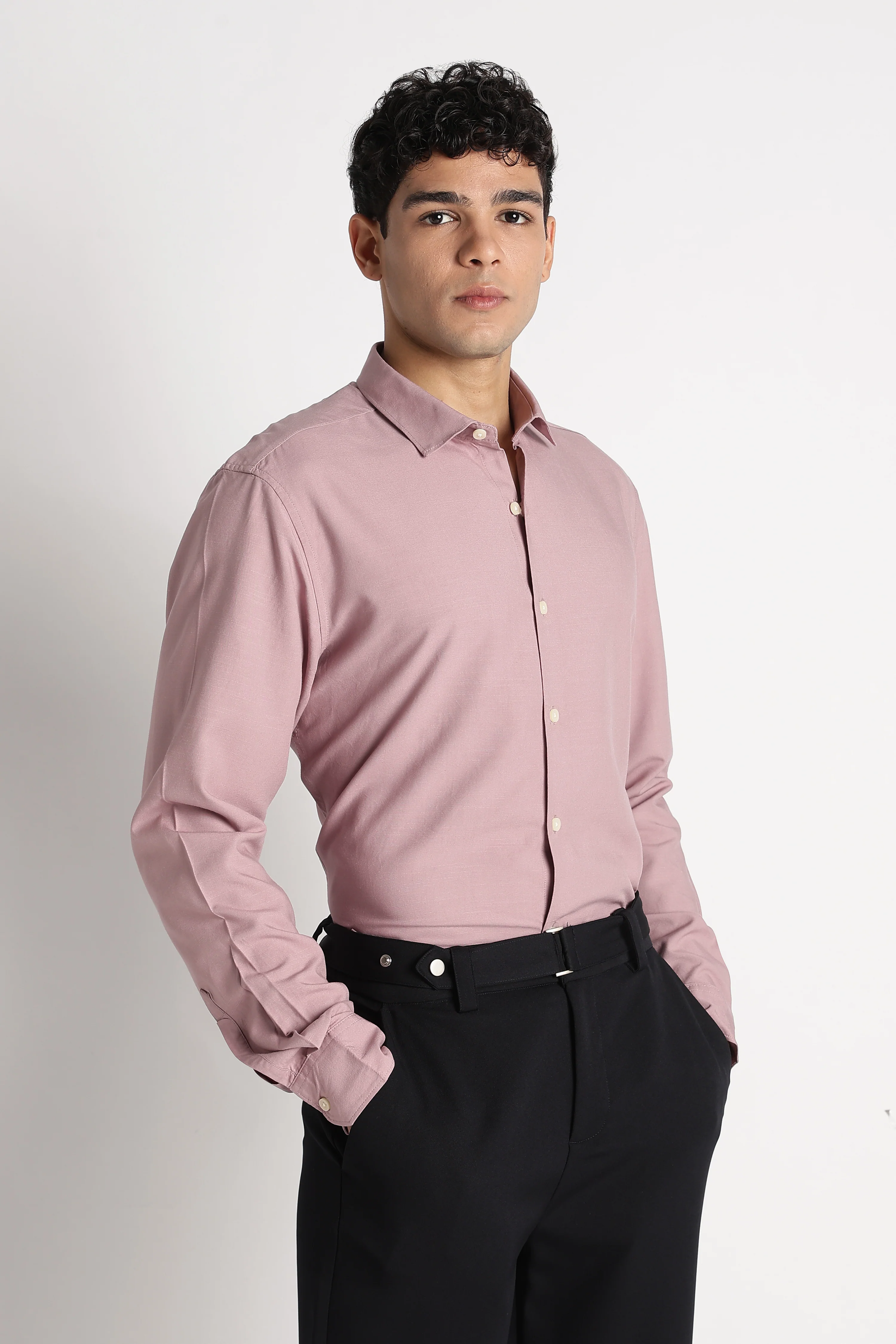 Men Premium Solid Casual Shirt - Image 2