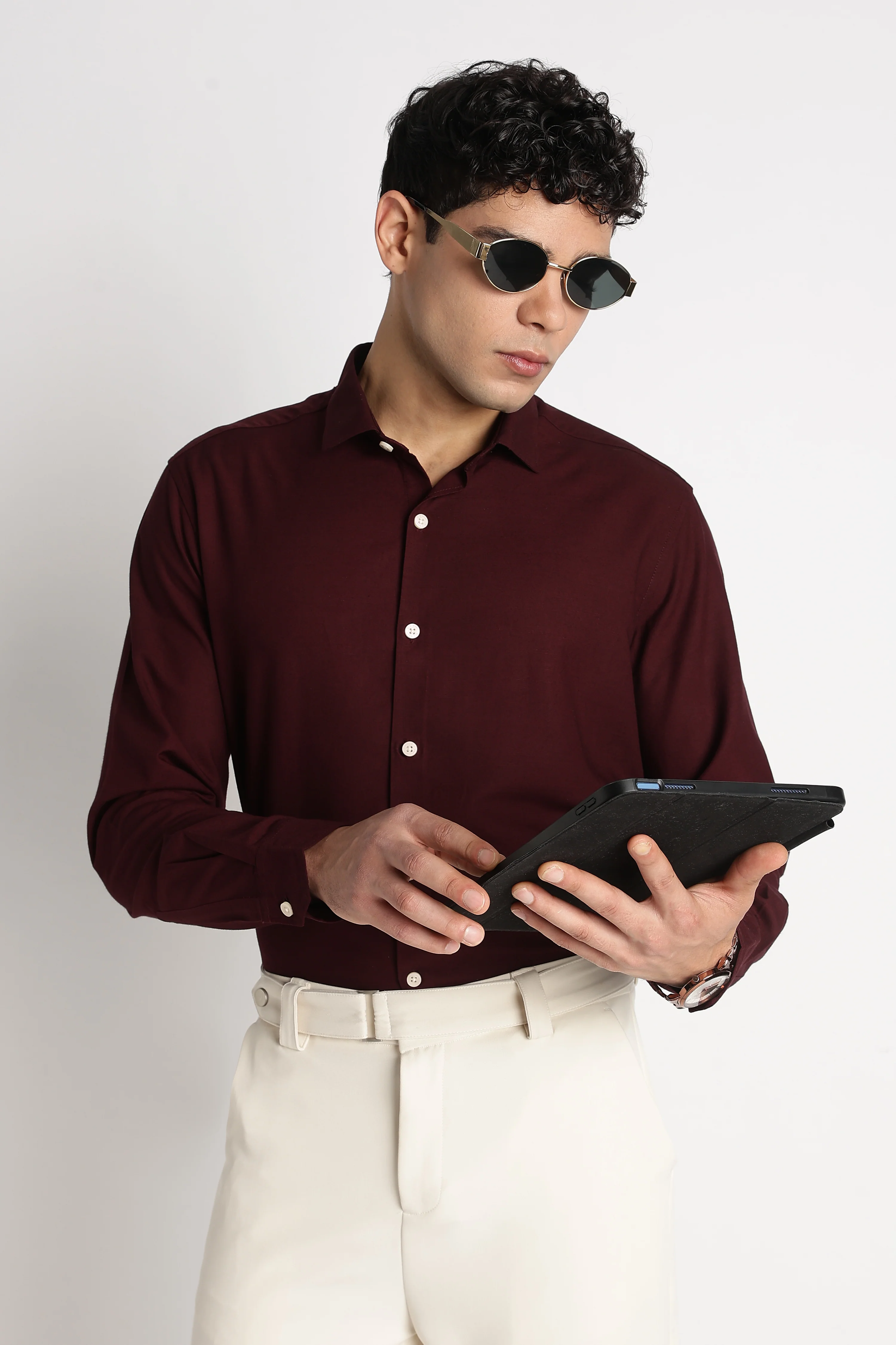 Men Premium Solid Casual Shirt - Image 10