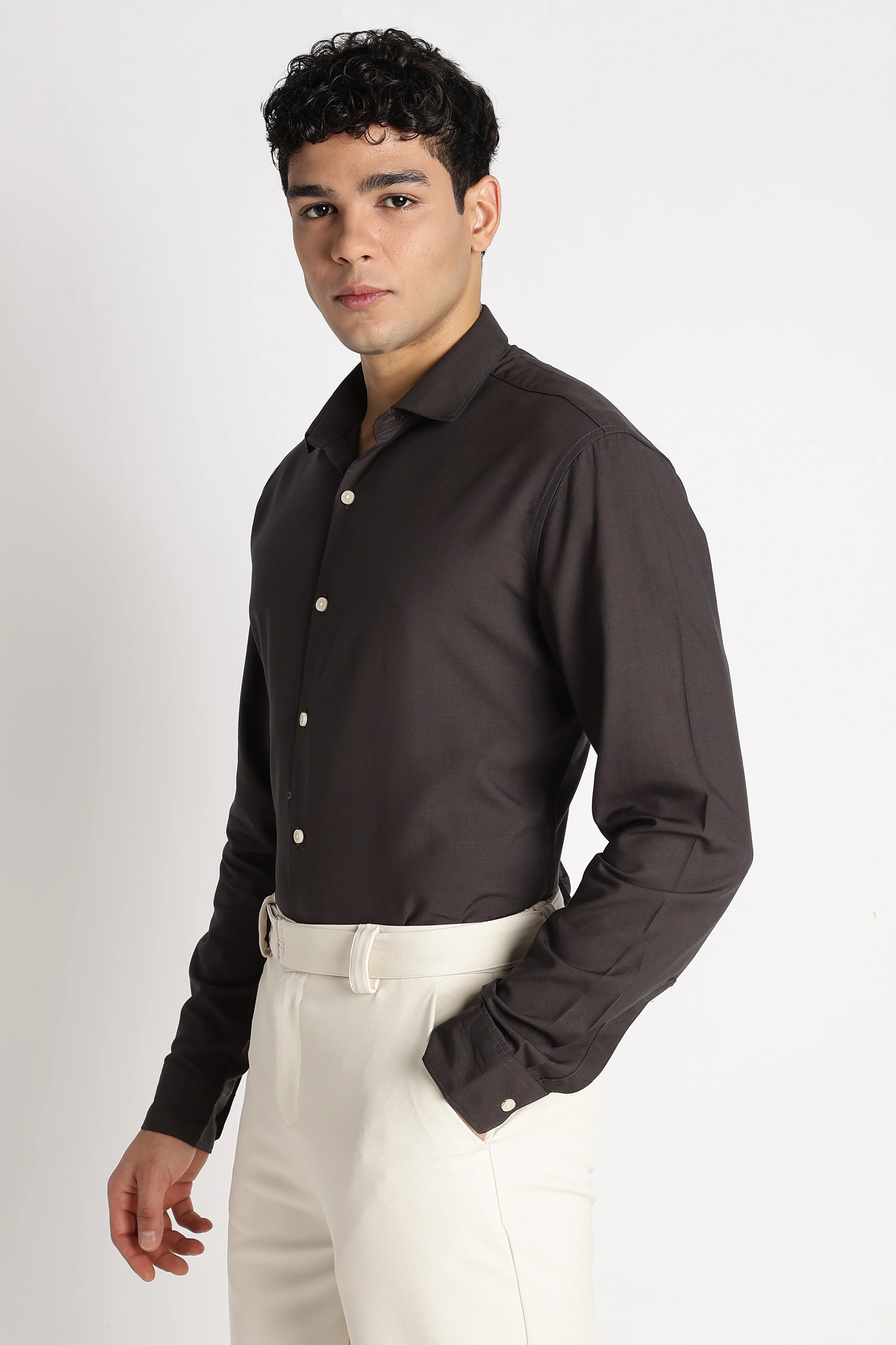 Men Premium Solid Casual Shirt - Image 7
