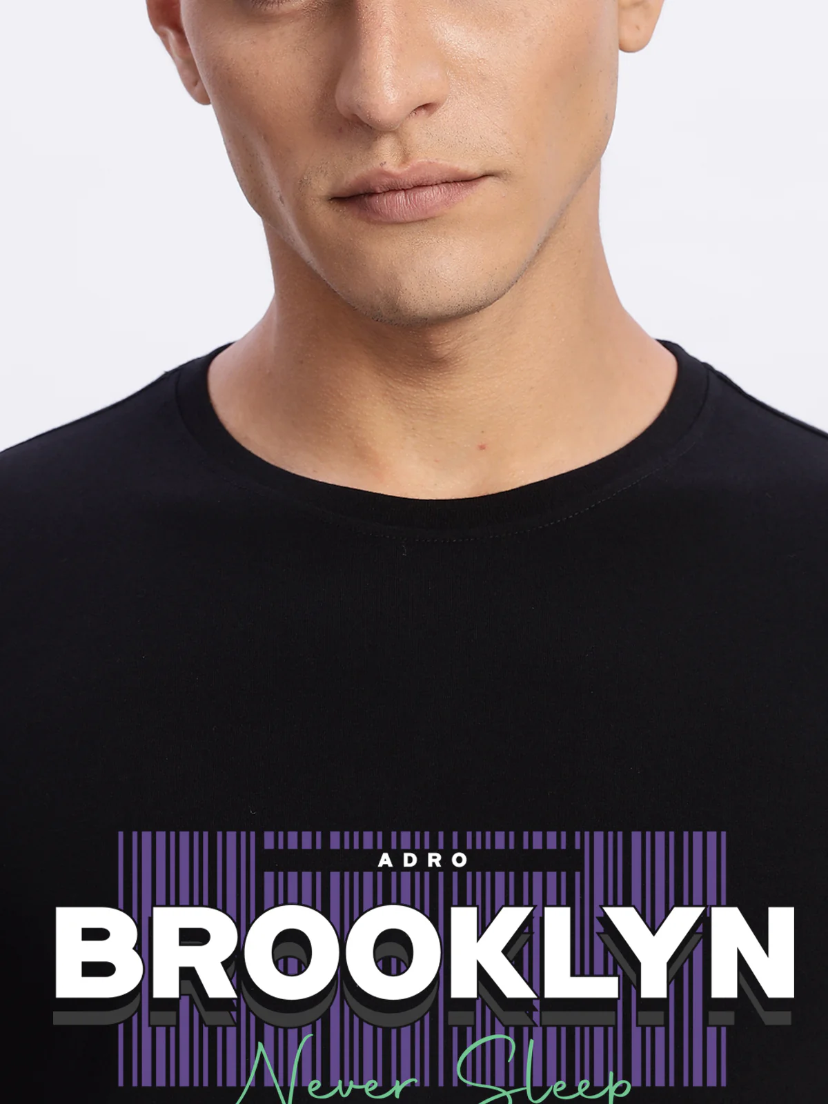 Men Printed Black T Shirt - Image 3