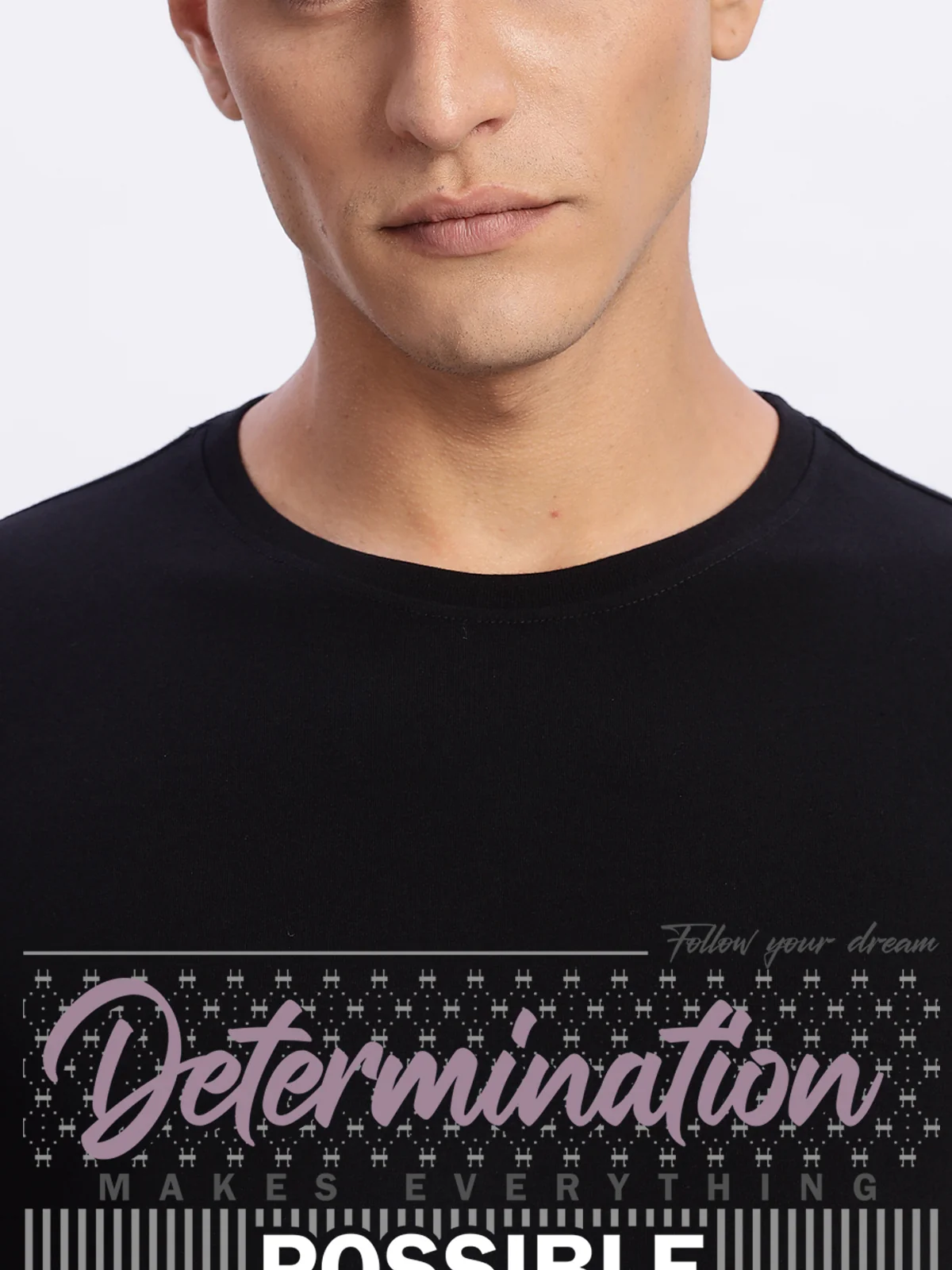 Men Printed Black T Shirt - Image 3