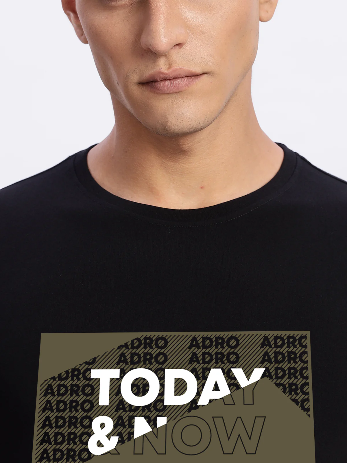 Men Printed Black T Shirt - Image 3