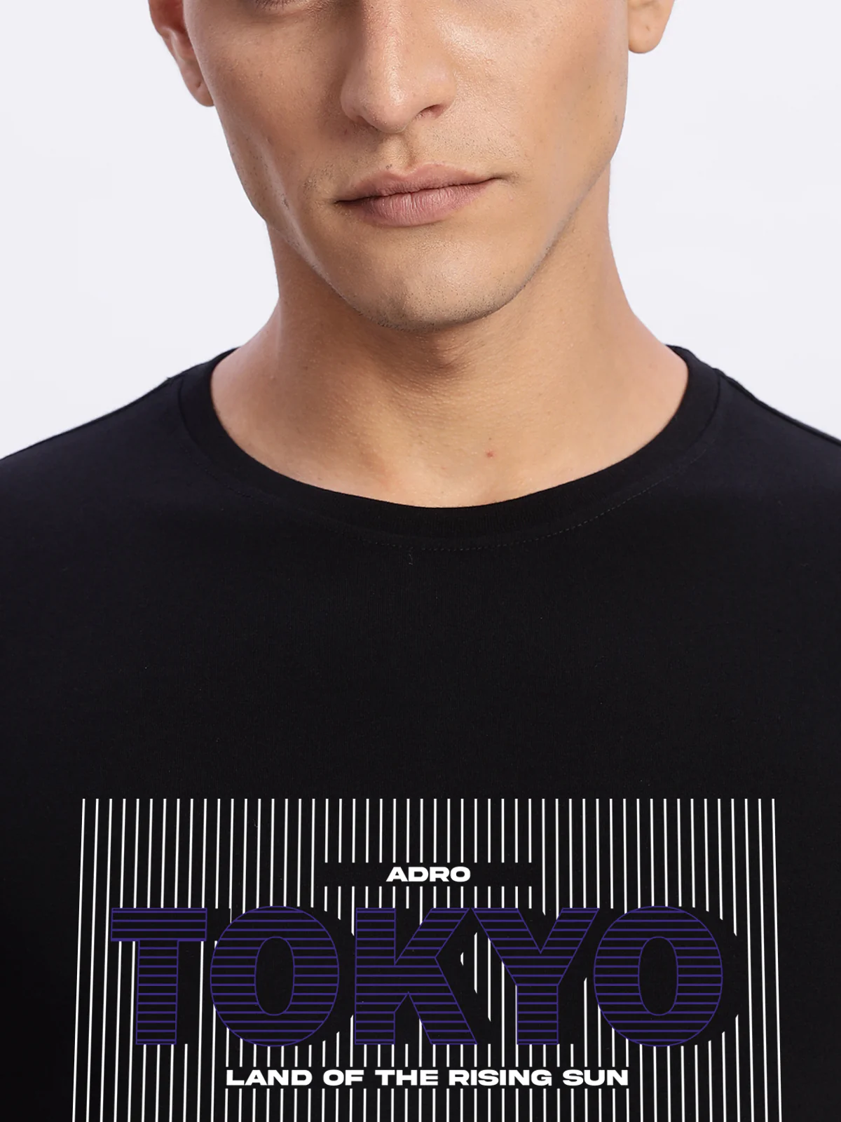 Men Printed Black T Shirt - Image 3
