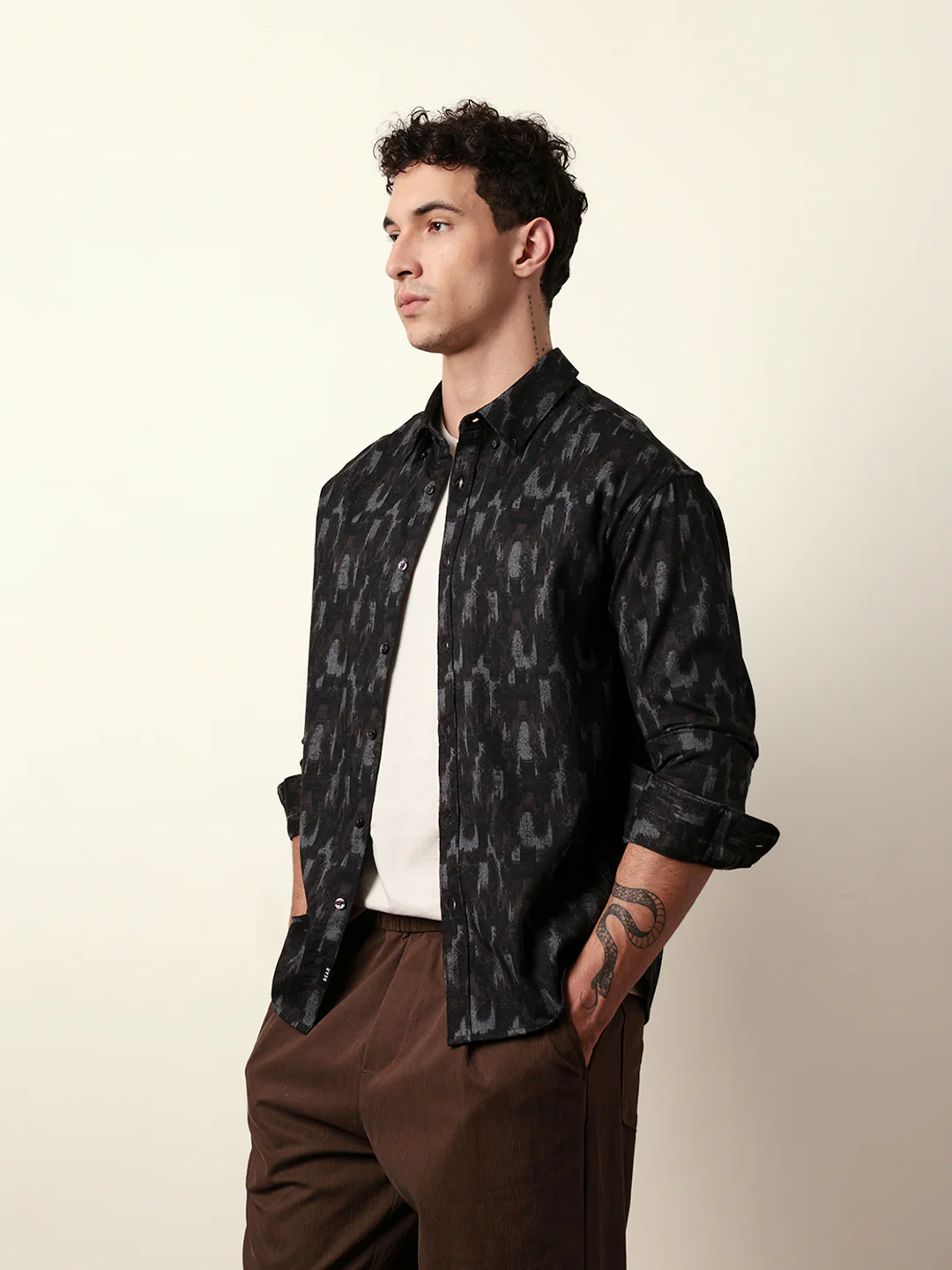 Men Printed Casual Full-Sleeve Shirt - Image 4