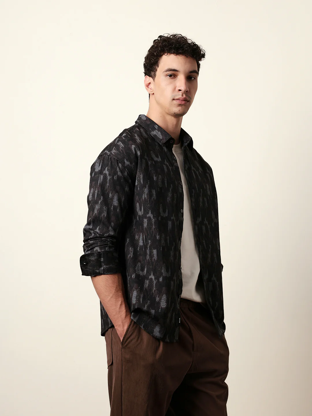 Men Printed Casual Full-Sleeve Shirt - Image 5