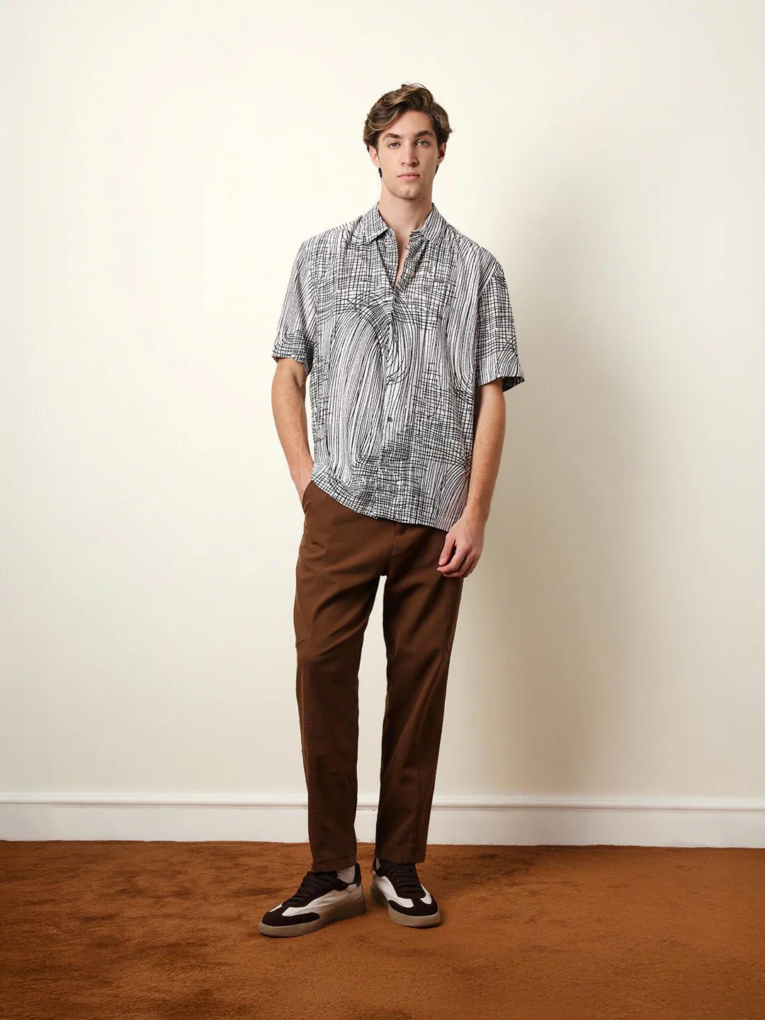 Men Printed Casual Half-Sleeve Shirt - Image 8