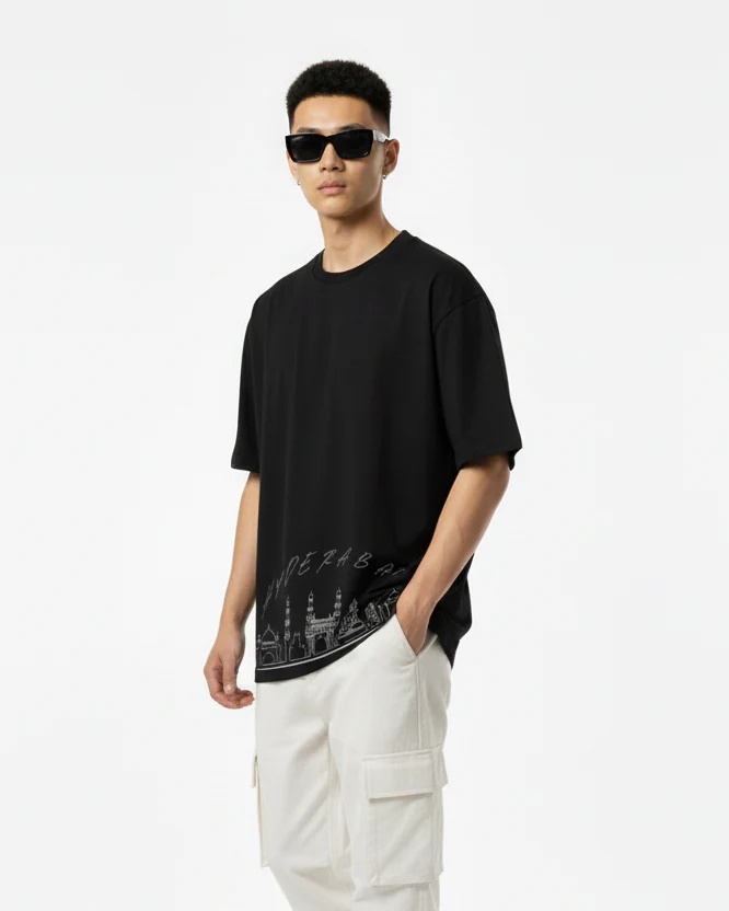 Men Printed Cotton Oversized T-Shirt - Image 5