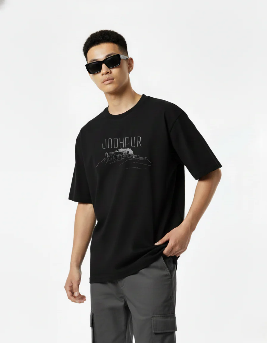 Men Printed Cotton Oversized T-Shirt - Image 2