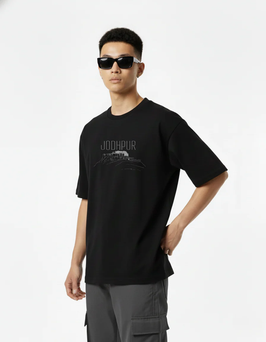 Men Printed Cotton Oversized T-Shirt - Image 4