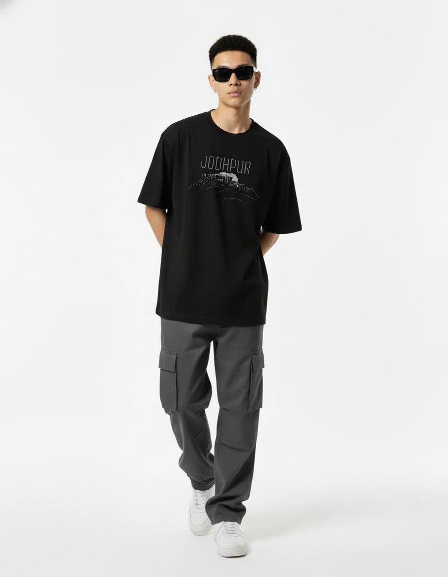 Men Printed Cotton Oversized T-Shirt - Image 6