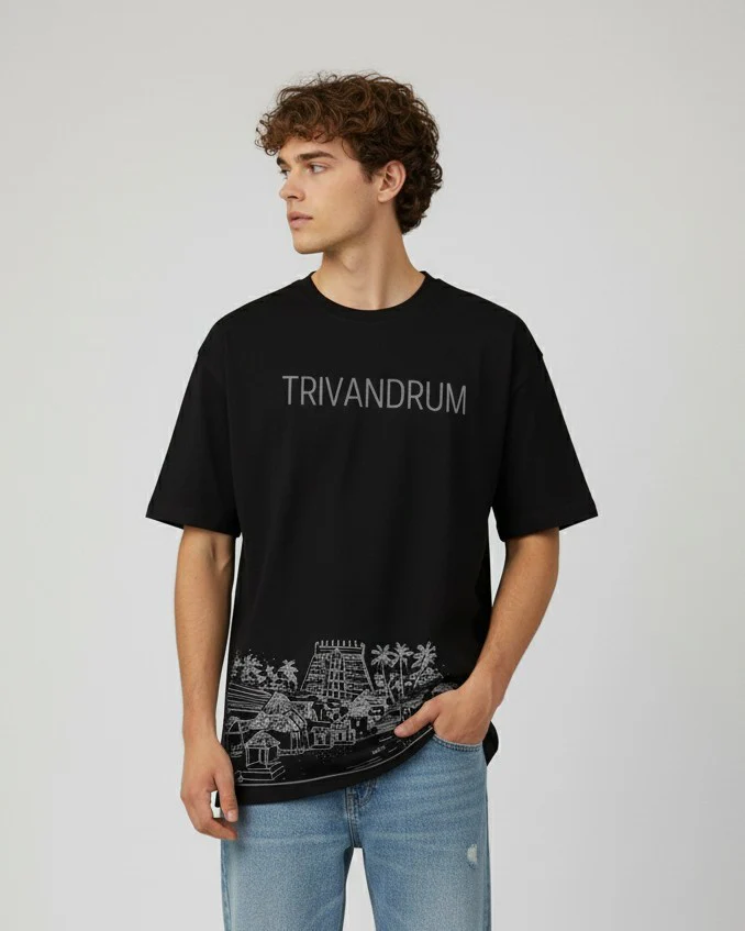 Men Printed Cotton Oversized T-Shirt - Image 11