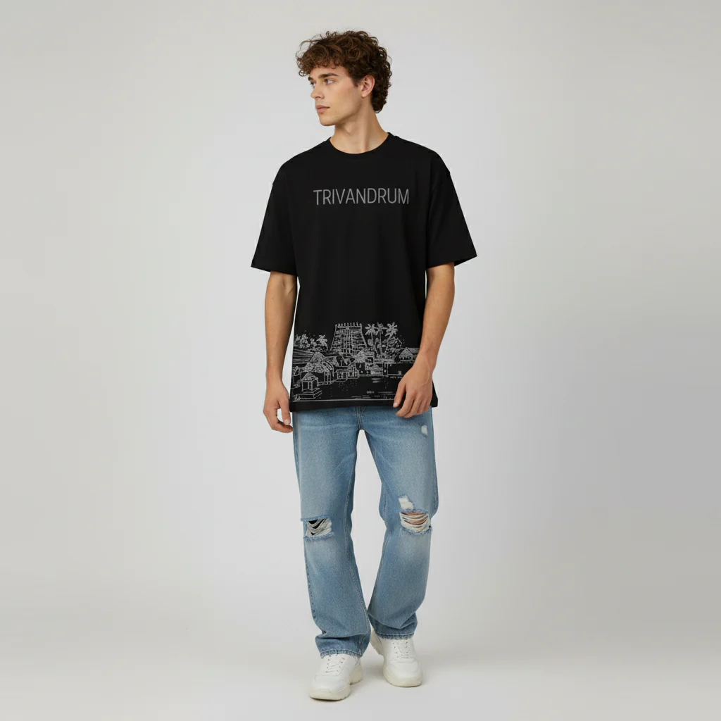 Men Printed Cotton Oversized T-Shirt - Image 14