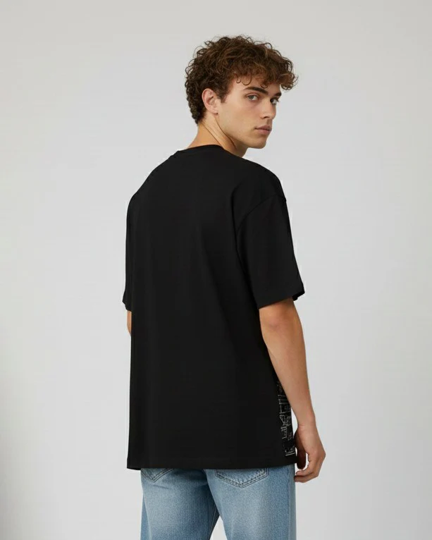 Men Printed Cotton Oversized T-Shirt - Image 4