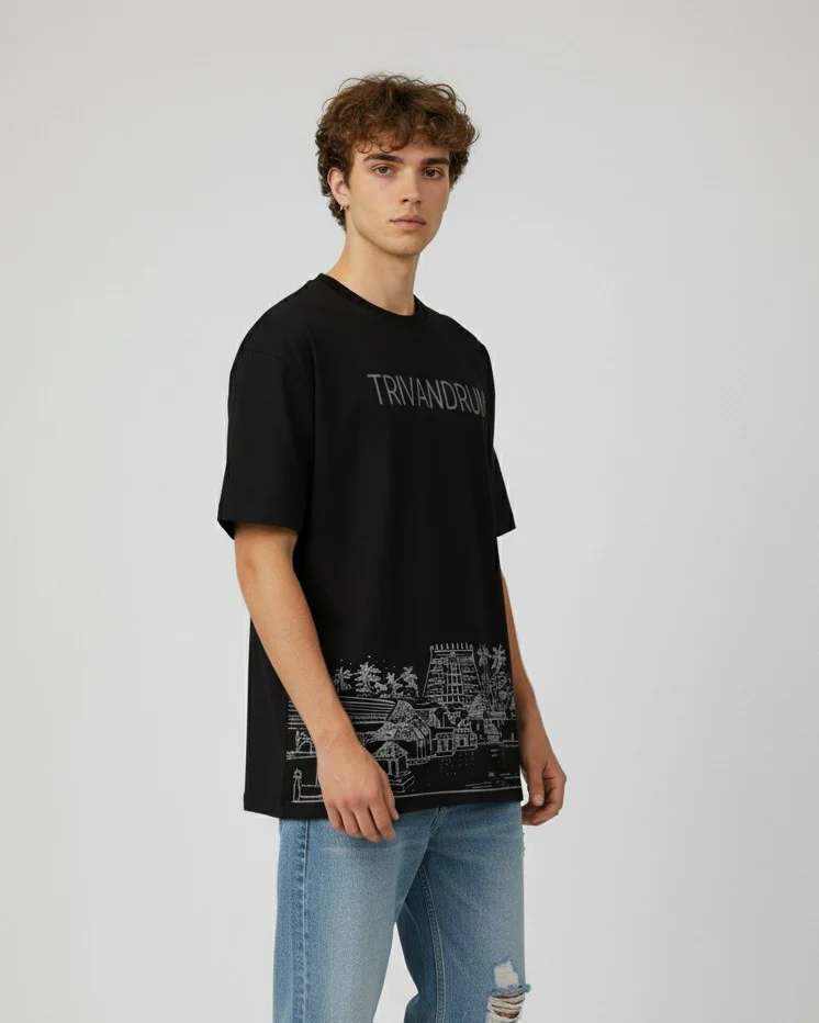 Men Printed Cotton Oversized T-Shirt - Image 5