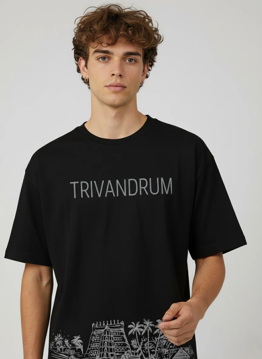 Men Printed Cotton Oversized T-Shirt - Image 8