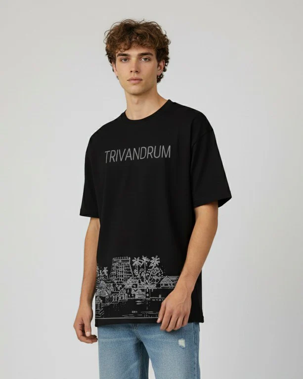 Men Printed Cotton Oversized T-Shirt - Image 9