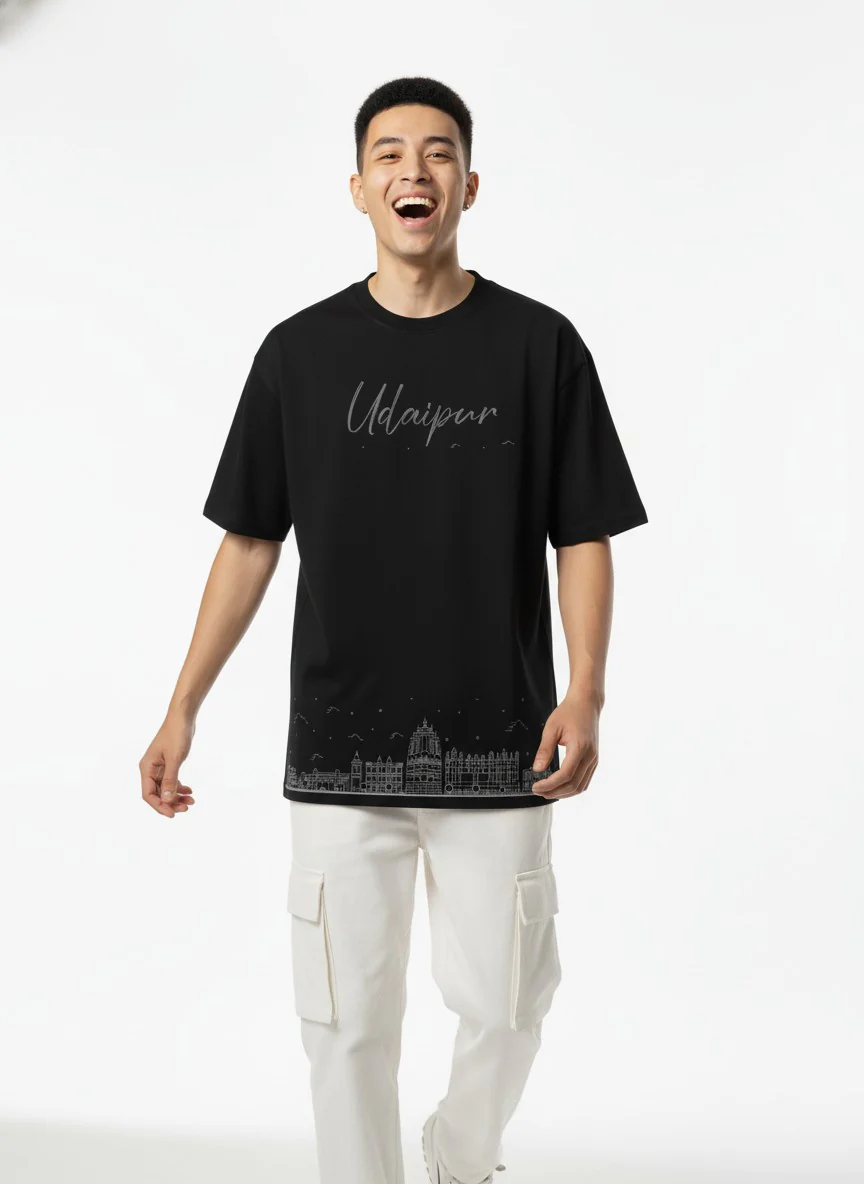 Men Printed Cotton Oversized T-Shirt - Image 13