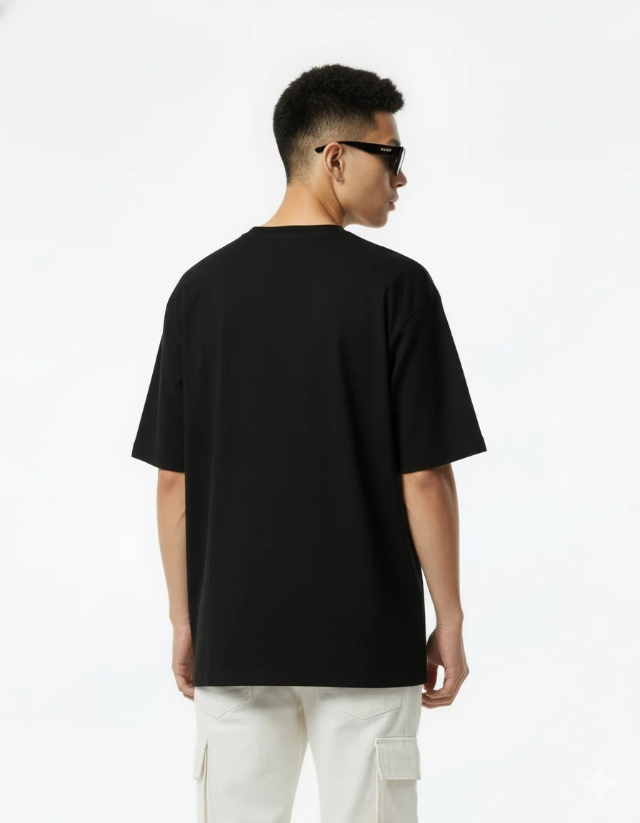 Men Printed Cotton Oversized T-Shirt - Image 3