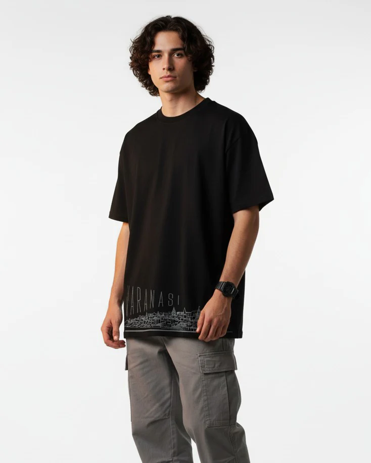 Men Printed Cotton Oversized T-Shirt - Image 10