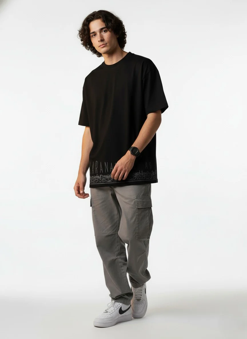 Men Printed Cotton Oversized T-Shirt - Image 14
