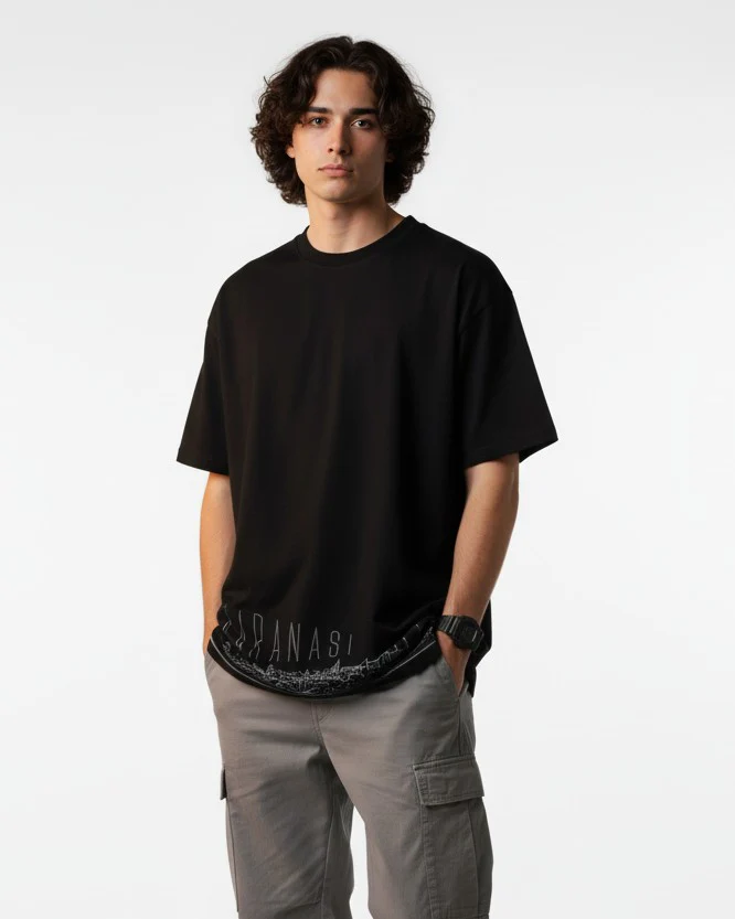 Men Printed Cotton Oversized T-Shirt - Image 2