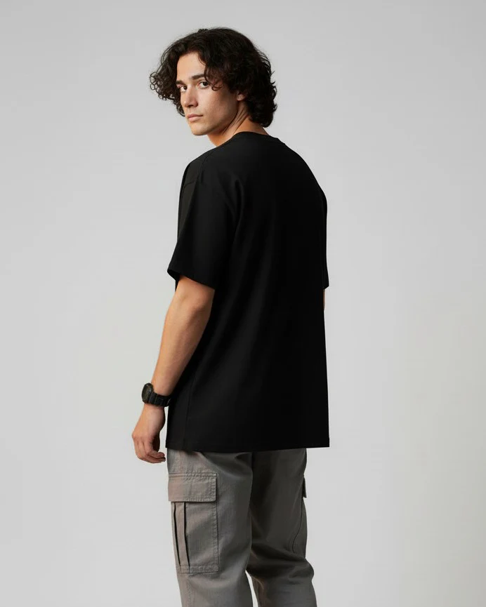 Men Printed Cotton Oversized T-Shirt - Image 4