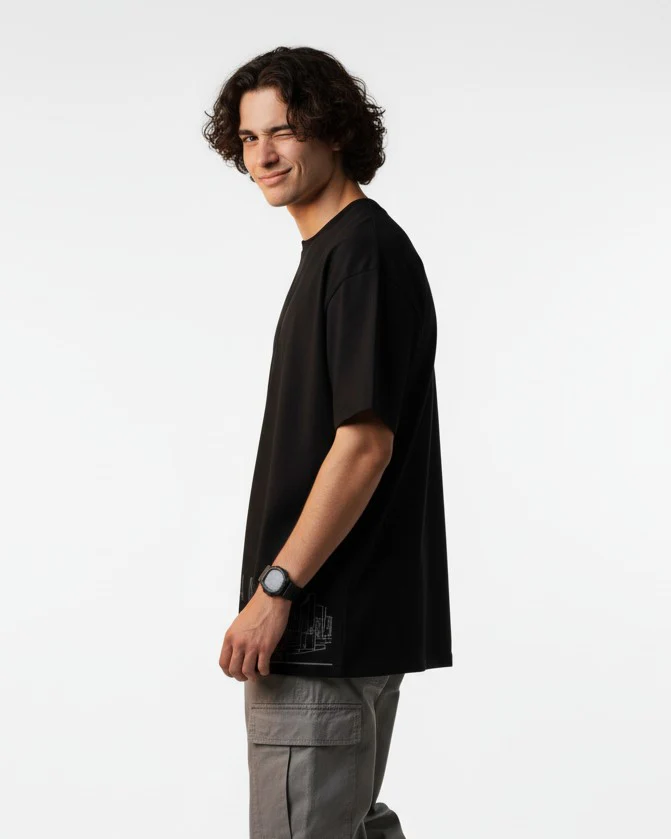 Men Printed Cotton Oversized T-Shirt - Image 6