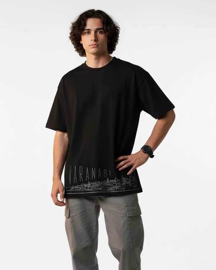Men Printed Cotton Oversized T-Shirt - Image 7