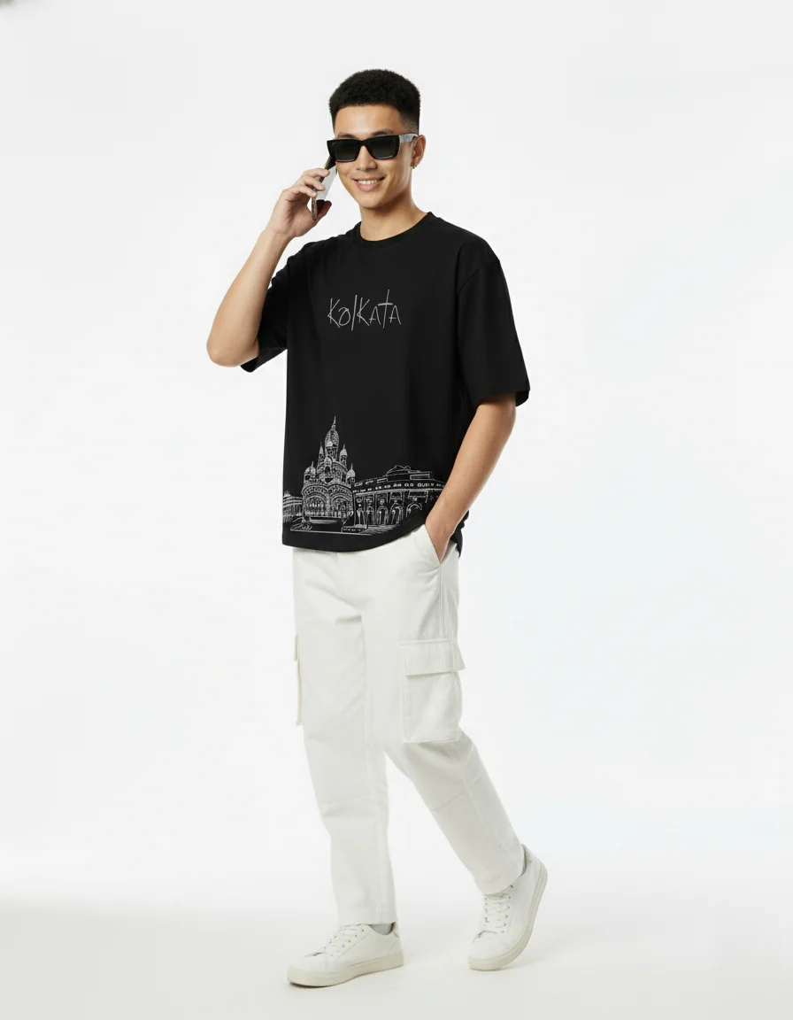 Men Printed Cotton Oversized T-Shirt - Image 7