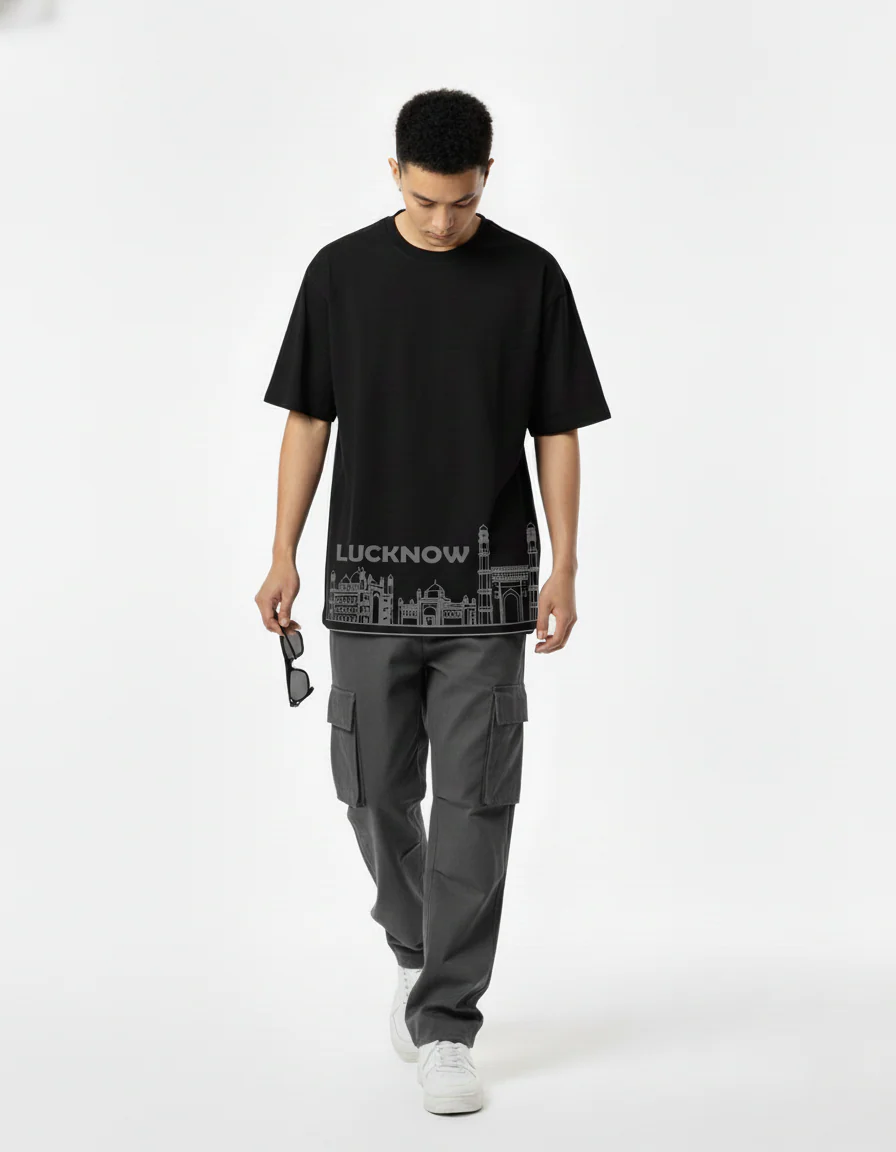 Men Printed Cotton Oversized T-Shirt - Image 7