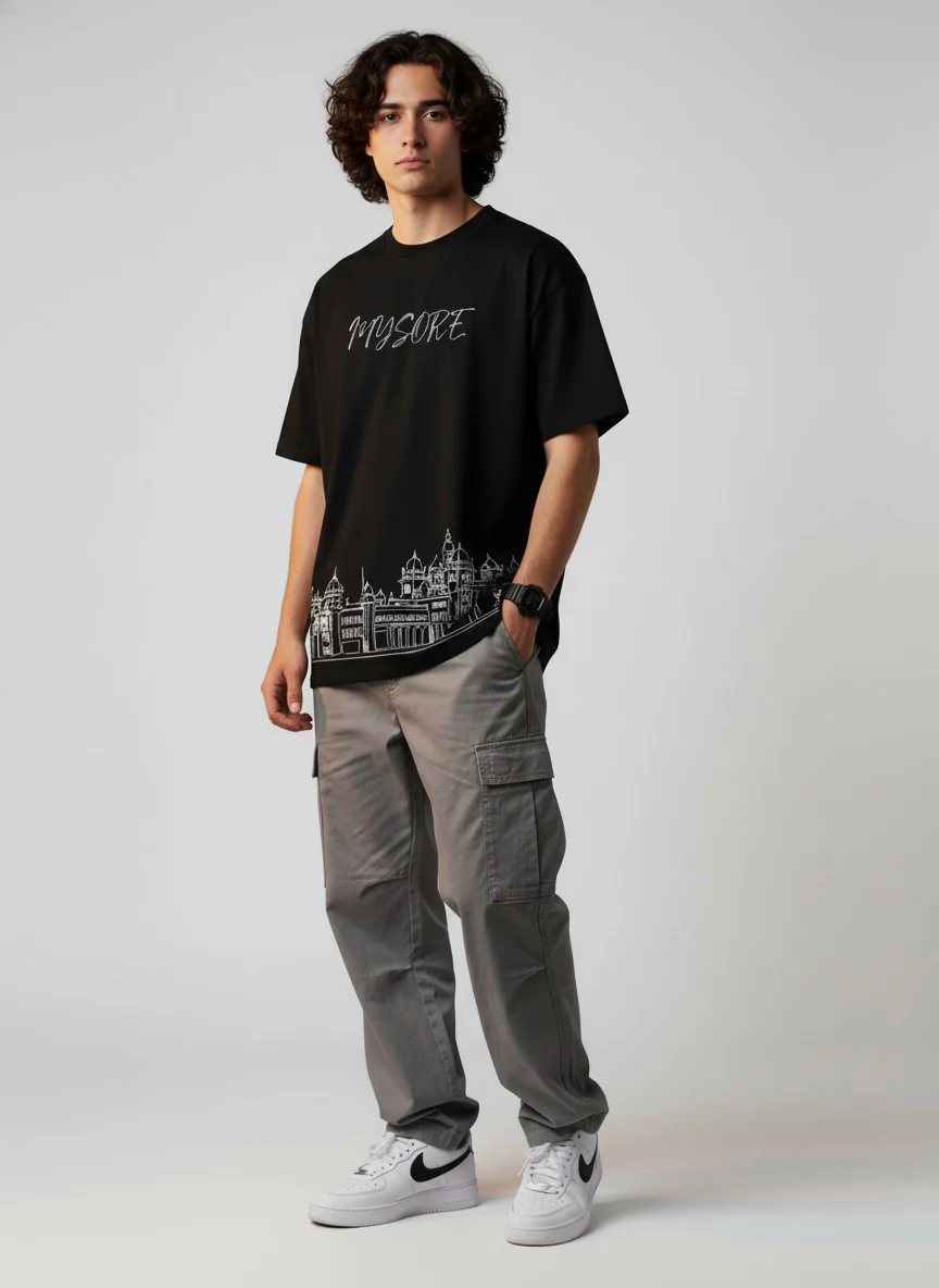 Men Printed Cotton Oversized T-Shirt - Image 13