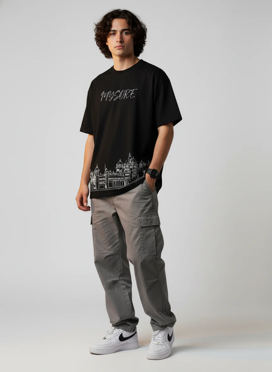 Men Printed Cotton Oversized T-Shirt - Image 14