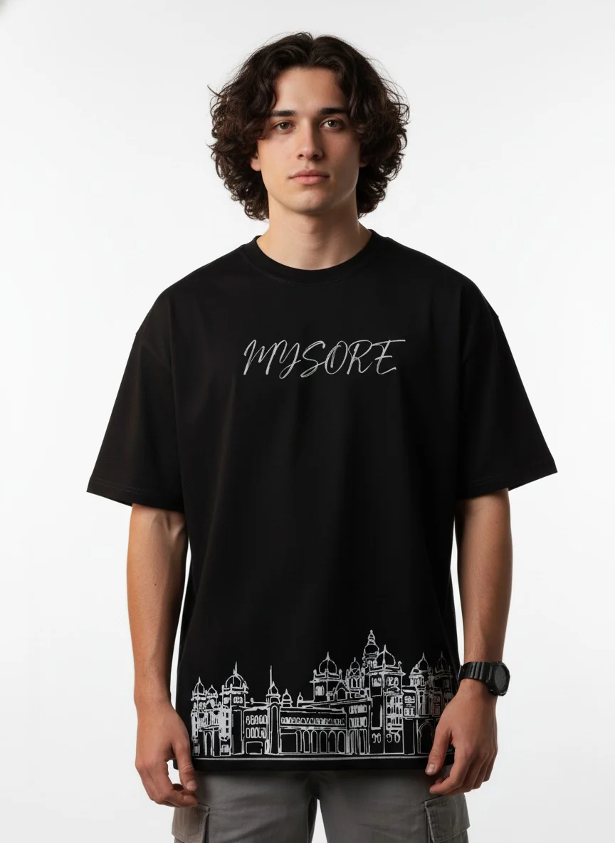 Men Printed Cotton Oversized T-Shirt - Image 2