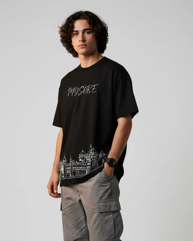 Men Printed Cotton Oversized T-Shirt - Image 6