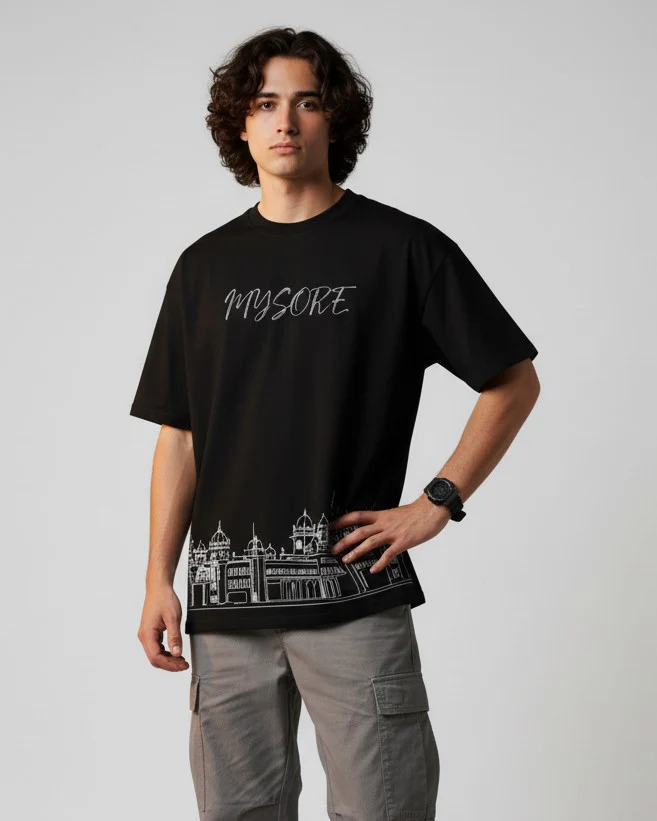 Men Printed Cotton Oversized T-Shirt - Image 8