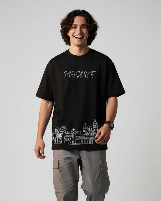 Men Printed Cotton Oversized T-Shirt - Image 9