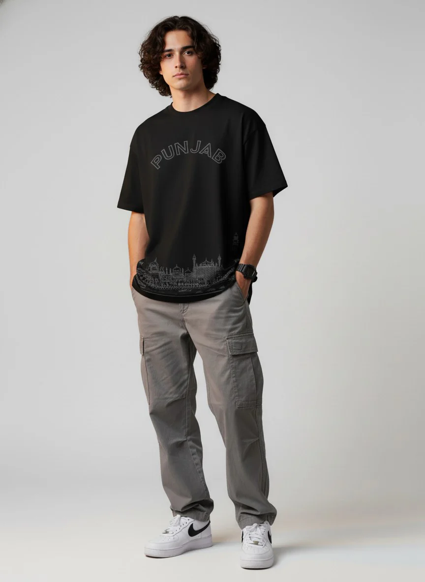 Men Printed Cotton Oversized T-Shirt - Image 12