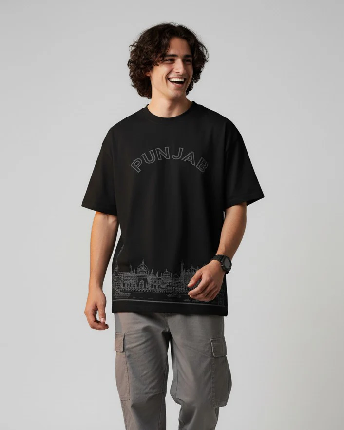 Men Printed Cotton Oversized T-Shirt - Image 2