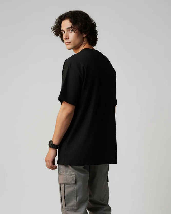 Men Printed Cotton Oversized T-Shirt - Image 4