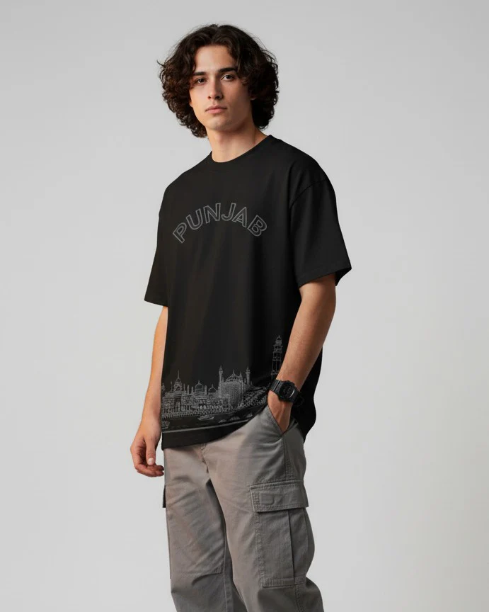 Men Printed Cotton Oversized T-Shirt - Image 6