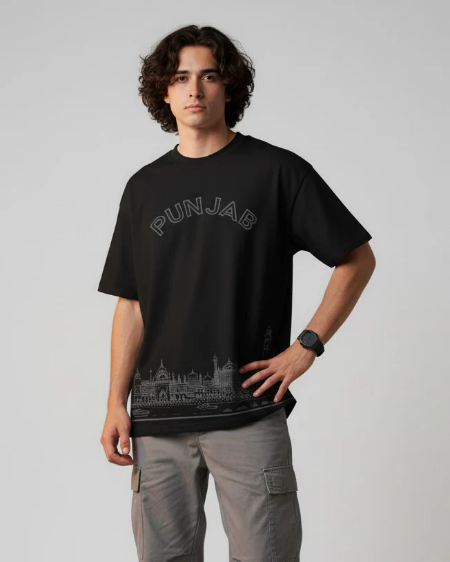 Men Printed Cotton Oversized T-Shirt - Image 8