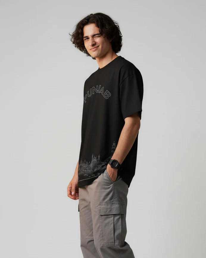 Men Printed Cotton Oversized T-Shirt - Image 9
