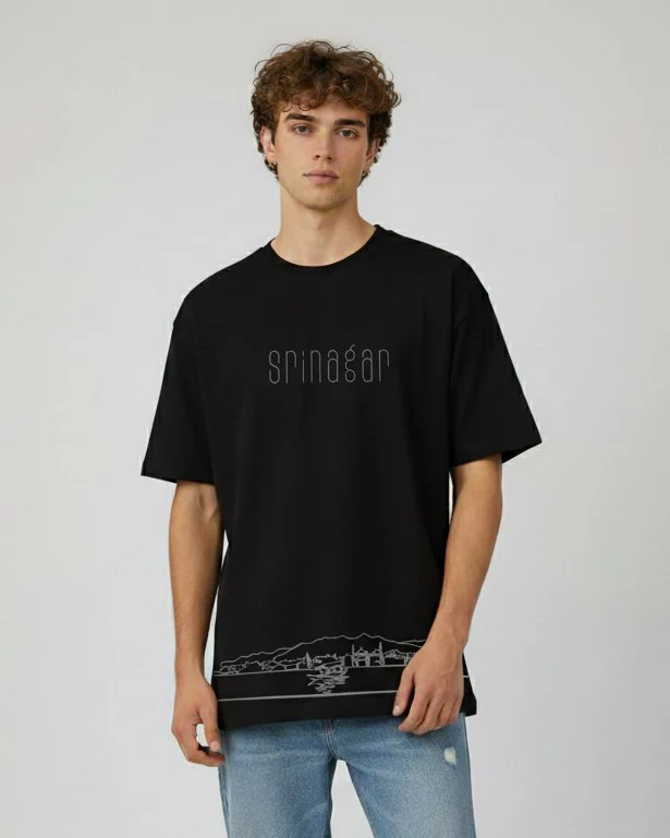 Men Printed Cotton Oversized T-Shirt - Image 2