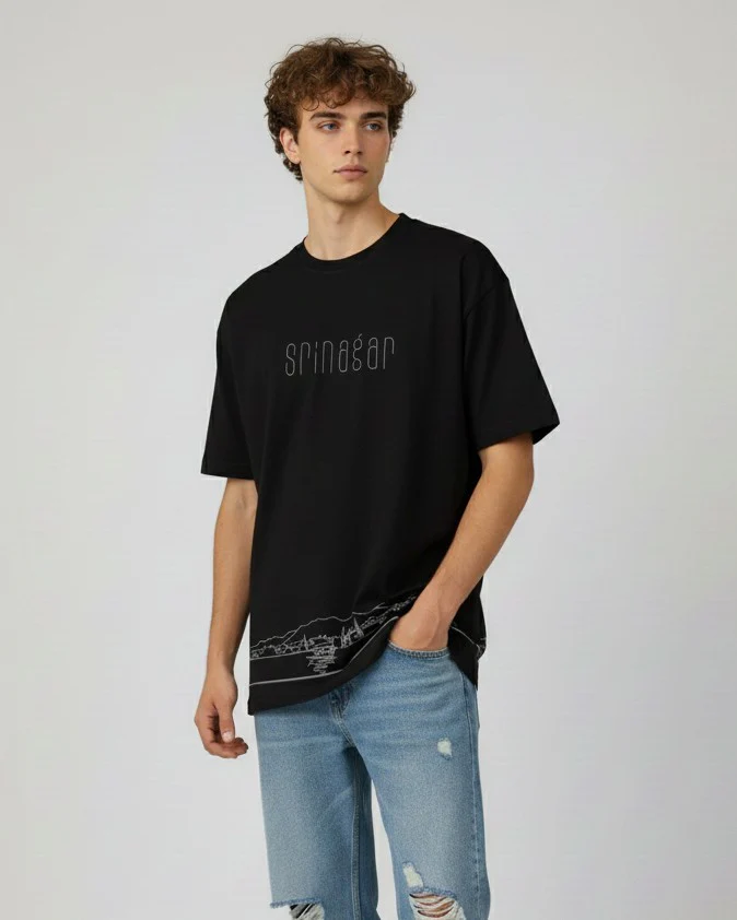 Men Printed Cotton Oversized T-Shirt - Image 5
