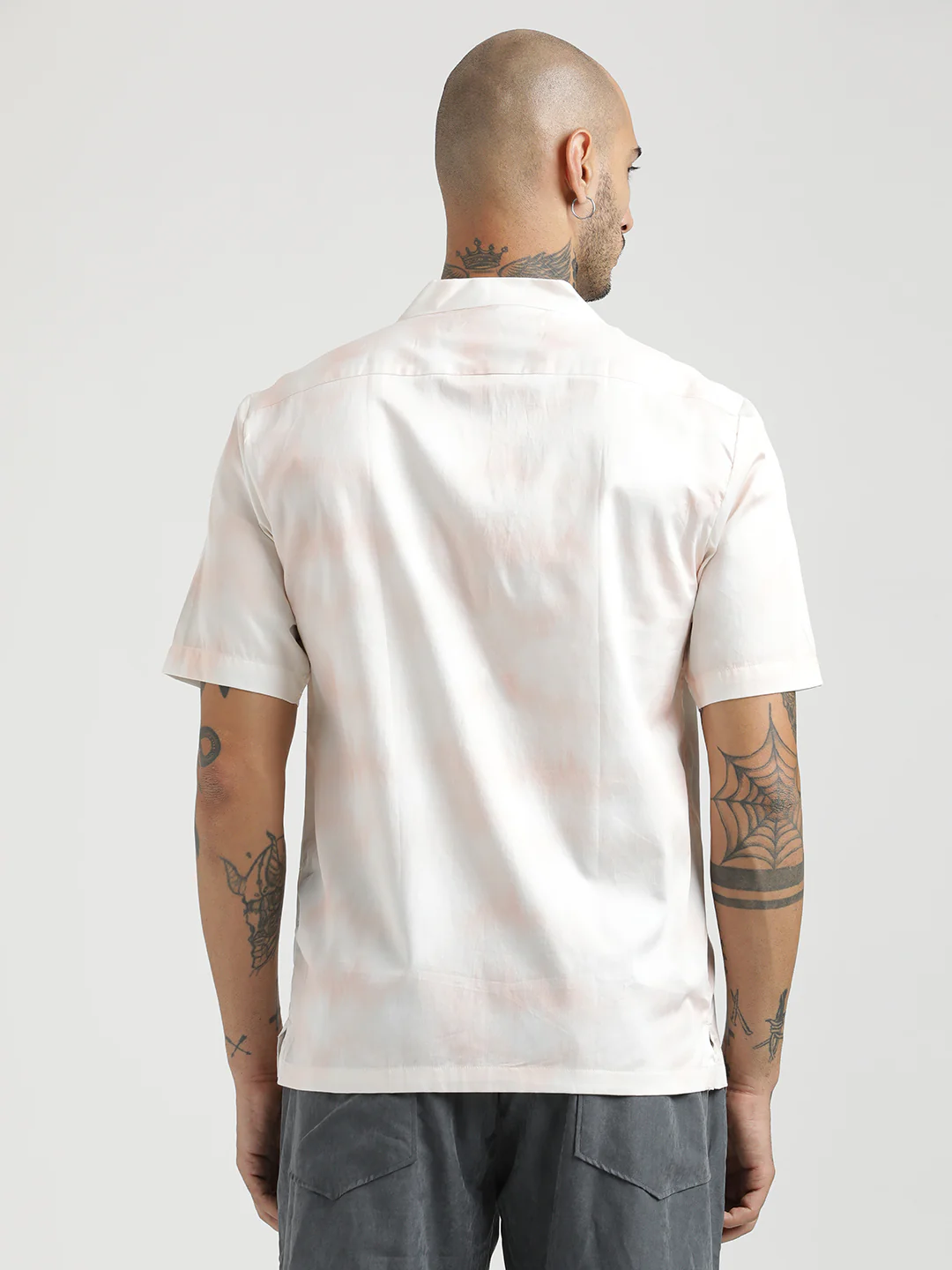 Men Printed Cotton Satin Shirt - Image 3