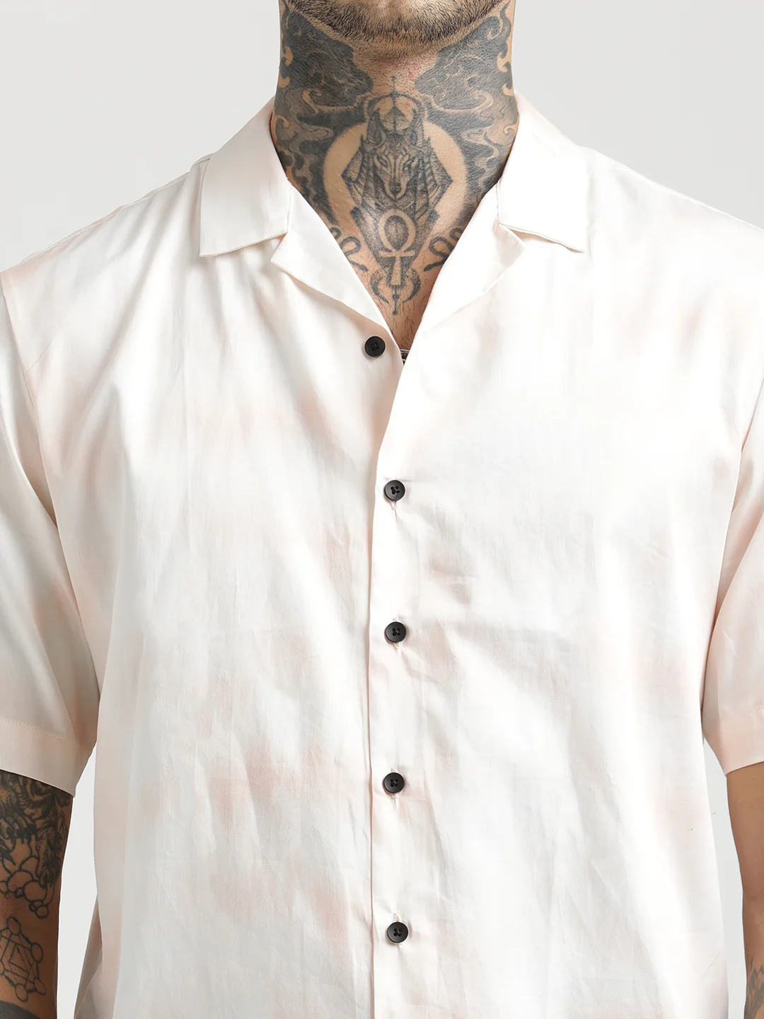 Men Printed Cotton Satin Shirt - Image 5