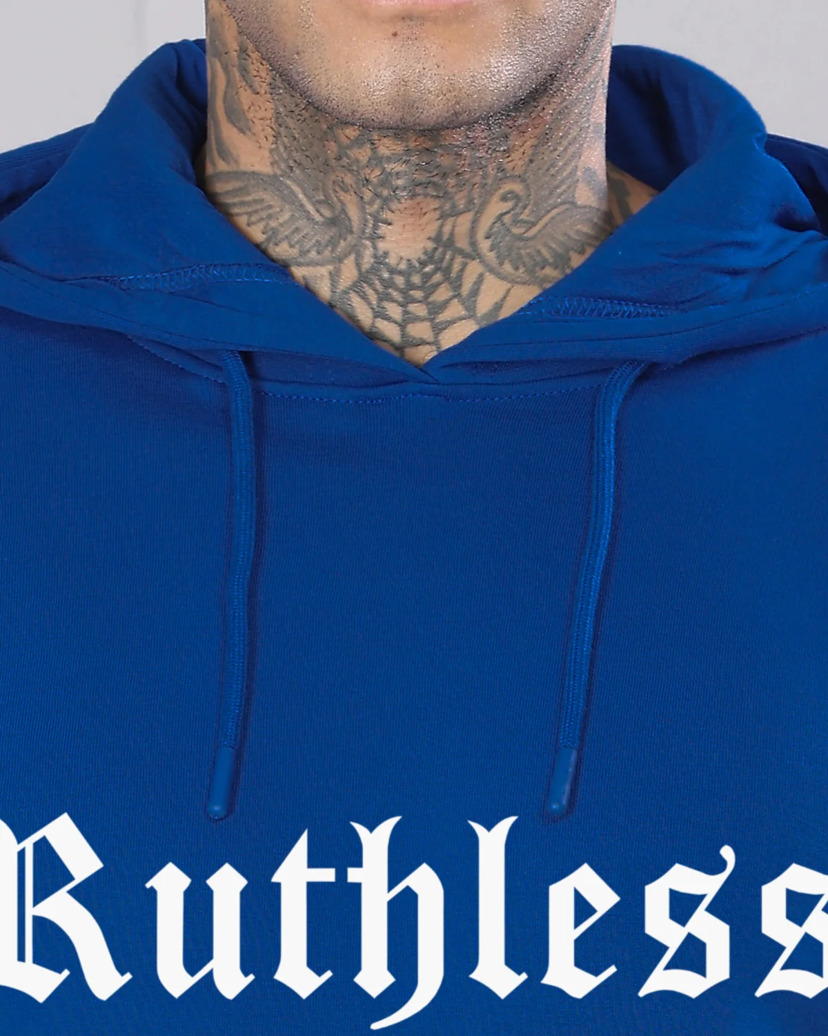 Men Blue Printed Hoodie - Image 4