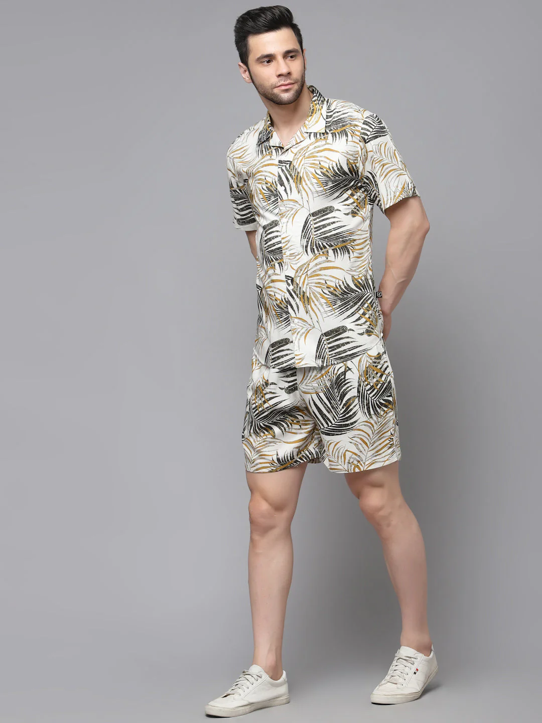Men Printed Half Sleeve Co-ord Set