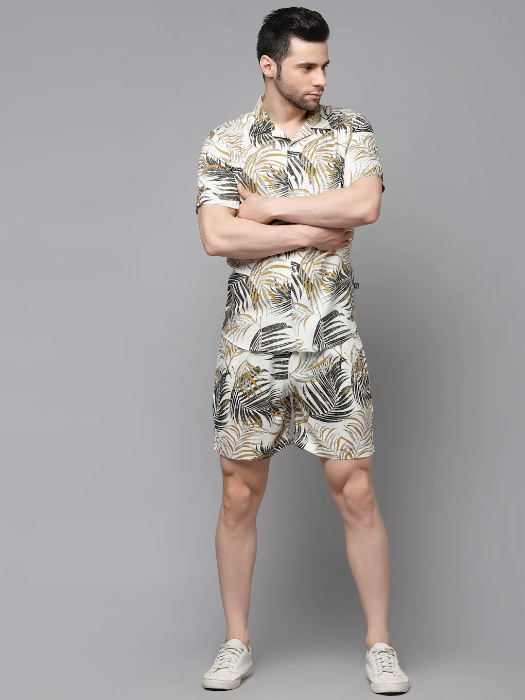 Men Printed Half Sleeve Co-ord Set - Image 6