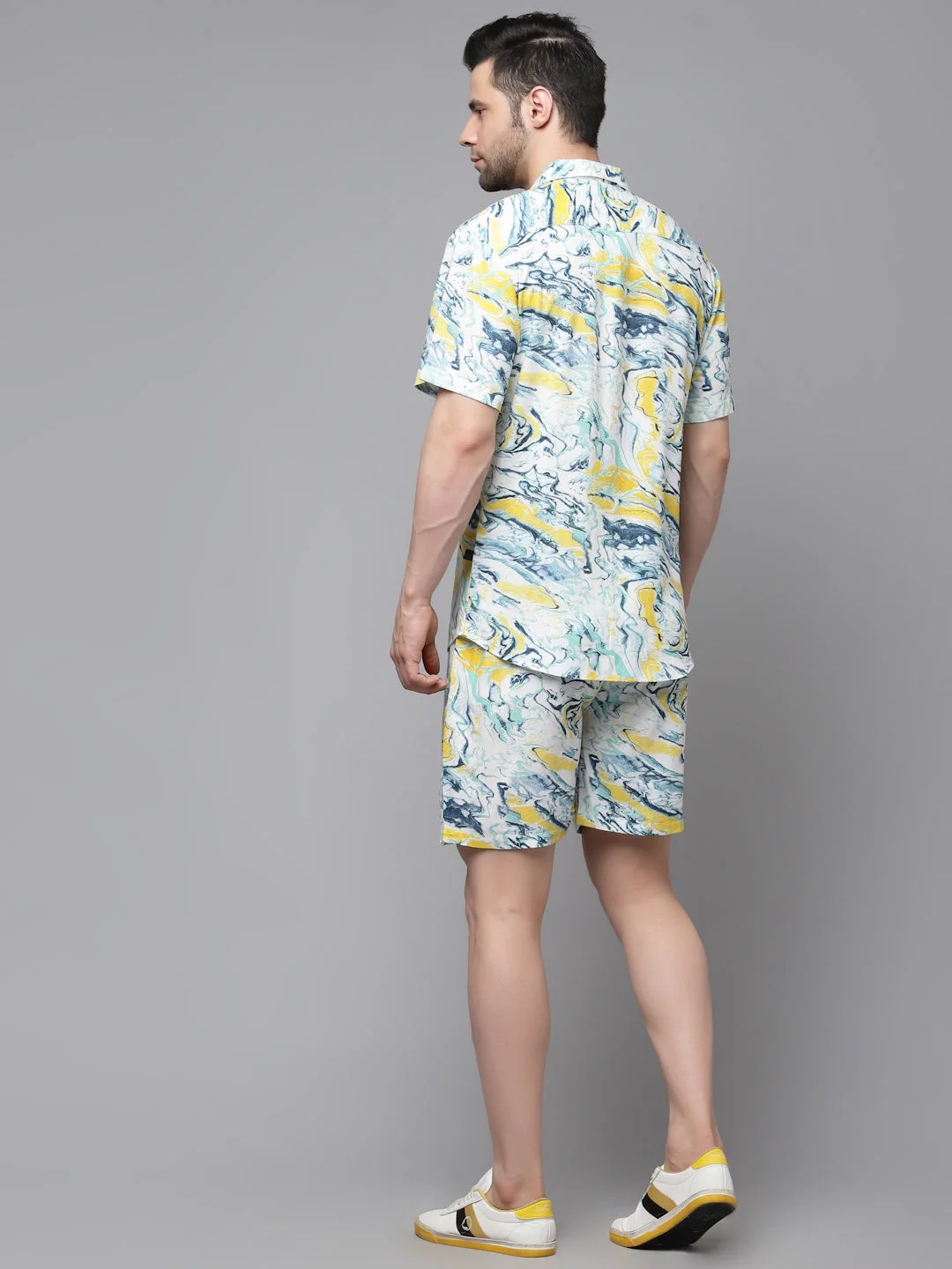Men Printed Half Sleeve Co-ord Set - Image 2